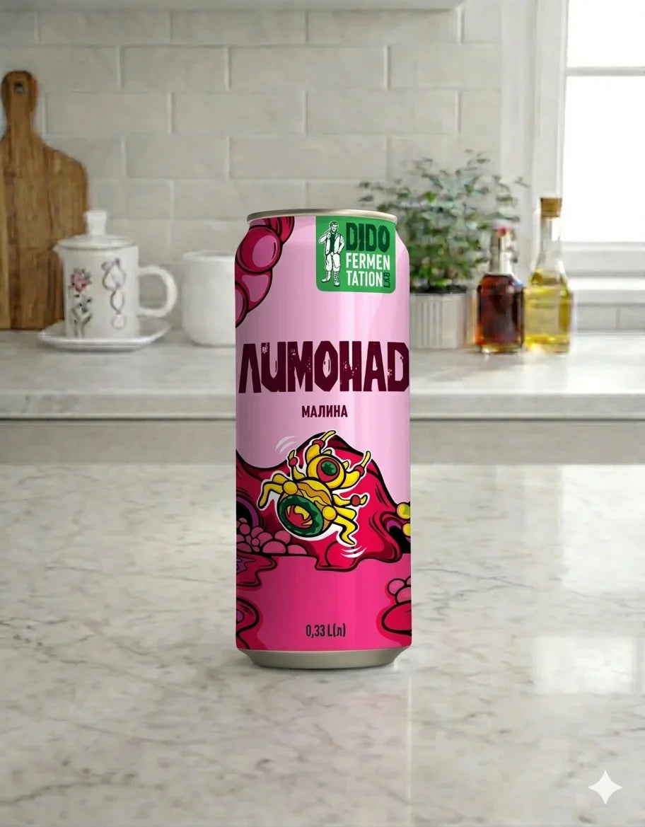Lemonade "Raspberry" (Can) Pravda 0.33L